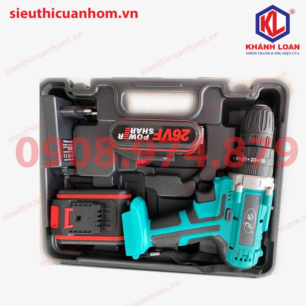 Bộ máy khoan PIN 26V bắn vặn vít sữa chữa đa năng