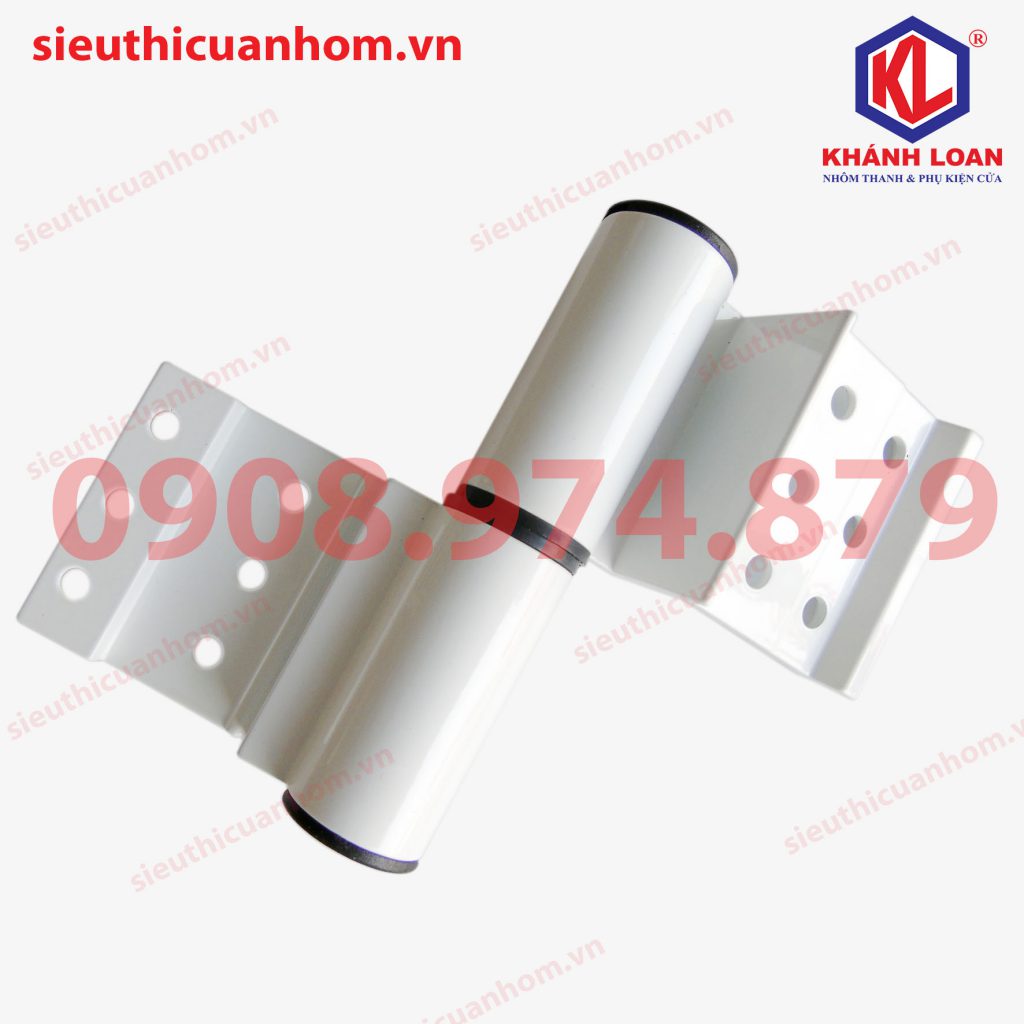 Bản lề 2D 110mm hiệu Huy Hoàng - Cửa 1 và 2 cánh màu trắng