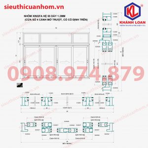 Cách trừ cánh cửa sổ lùa nhôm Xingfa hệ 55