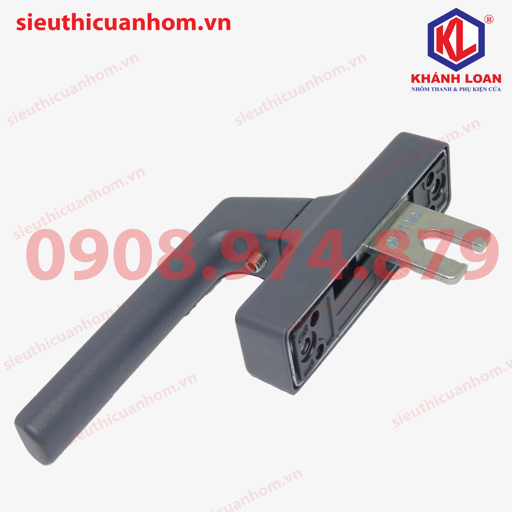 Tay nắm cửa sổ mở quay hiệu KinLong chính hãng - CZS320 màu xám