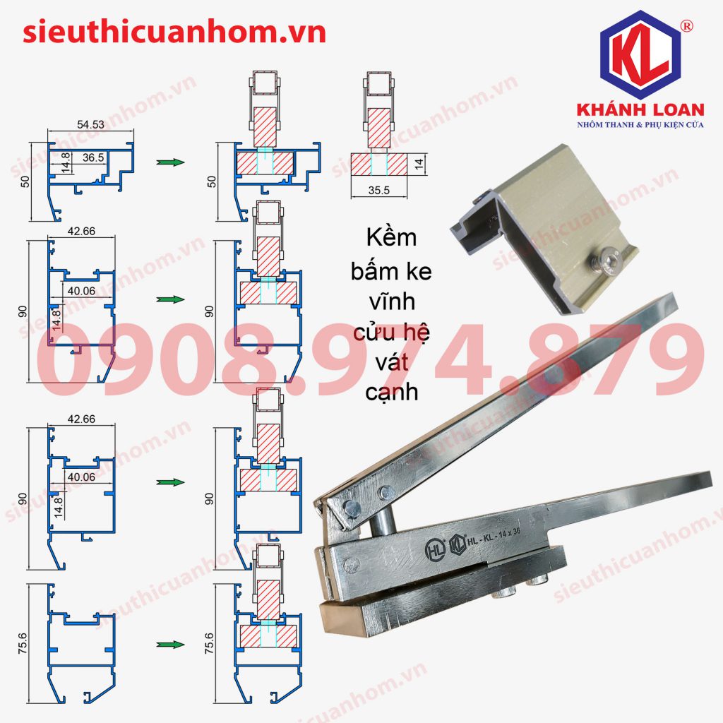 Kìm bấm ke vĩnh cửu 14X36