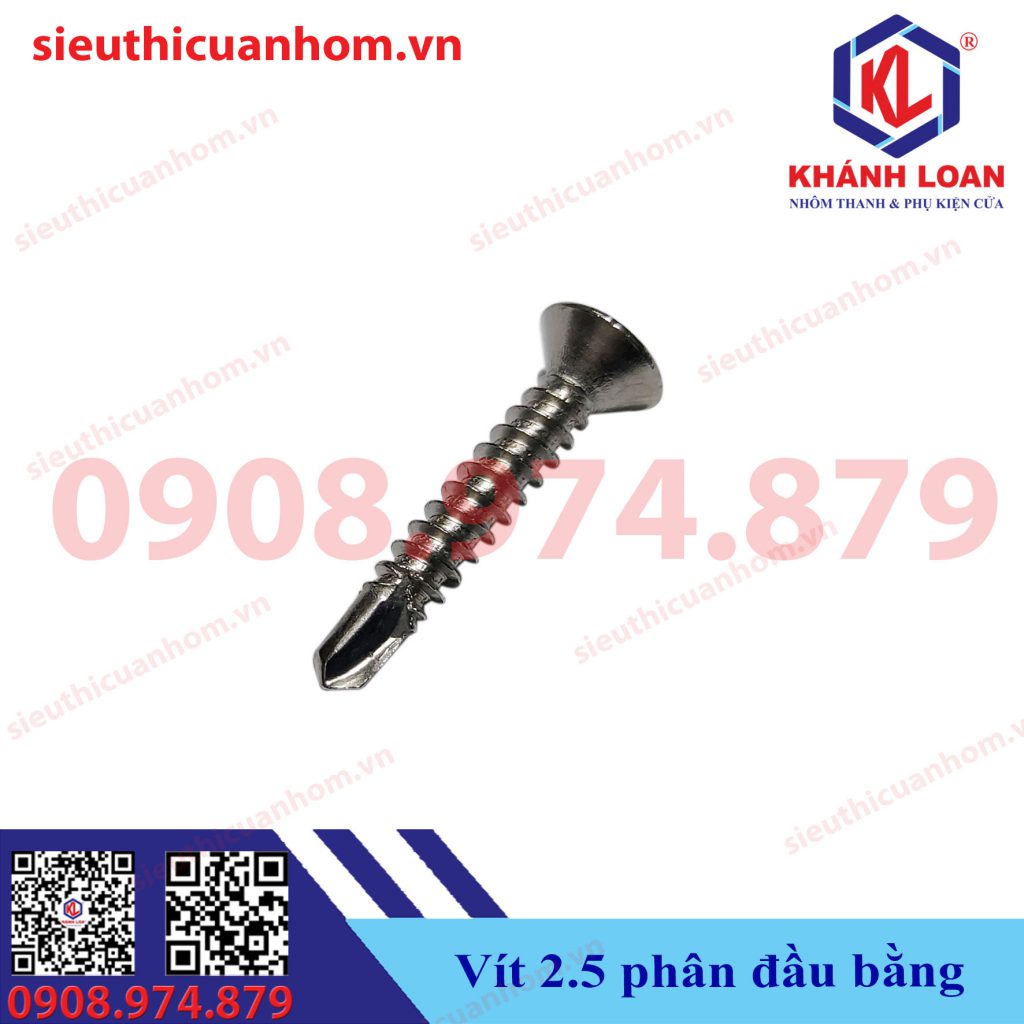 Vít inox tự khoan đầu bằng 25mm