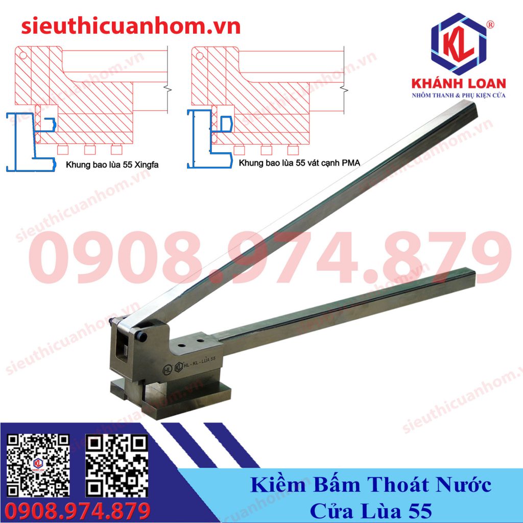 Kìm bấm thoát nước khung bao cửa sổ lùa hệ 55