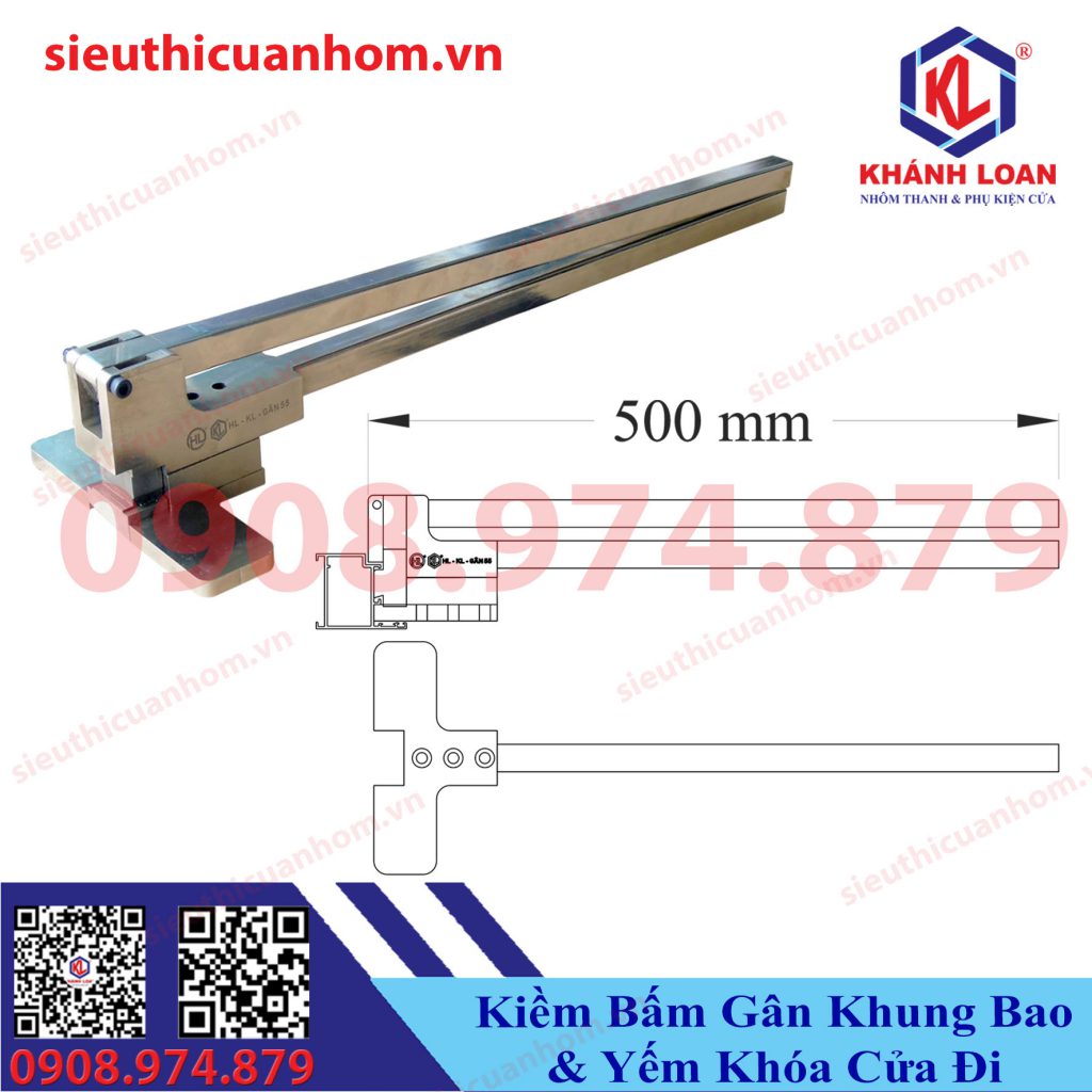 Kìm bấm gân khung bao cửa 1 cánh nhôm Xingfa hệ 55 