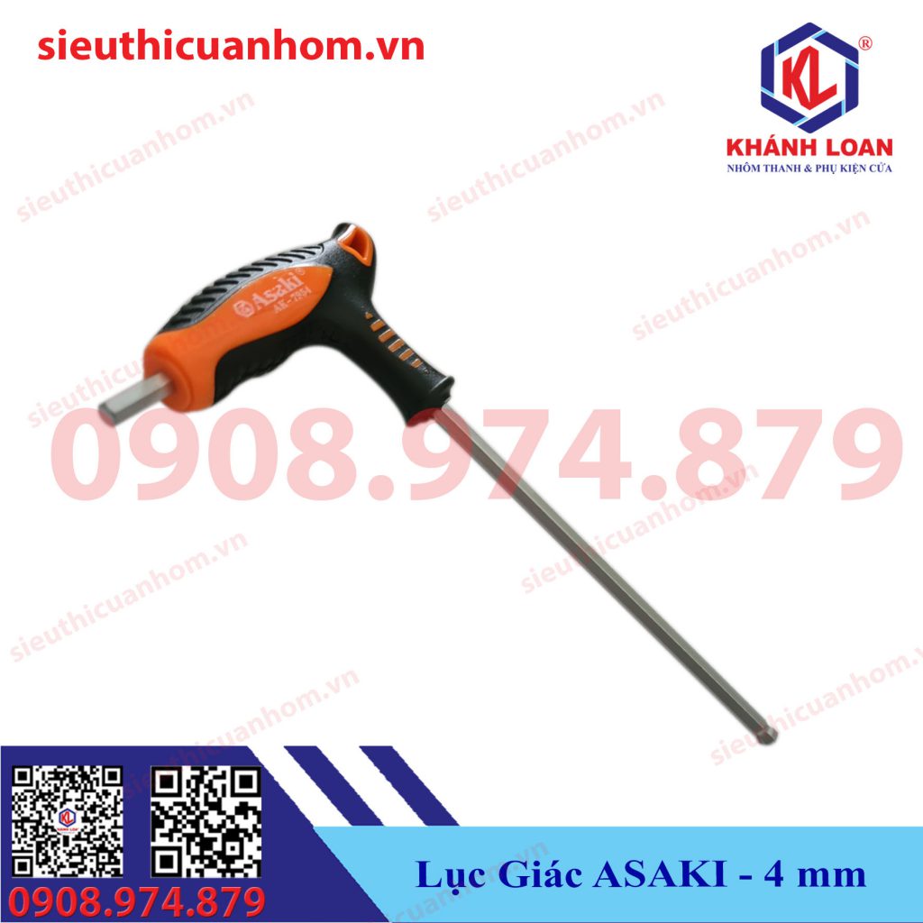 Lục giác có tay cầm chữ T 4mm Asaki AK-7954