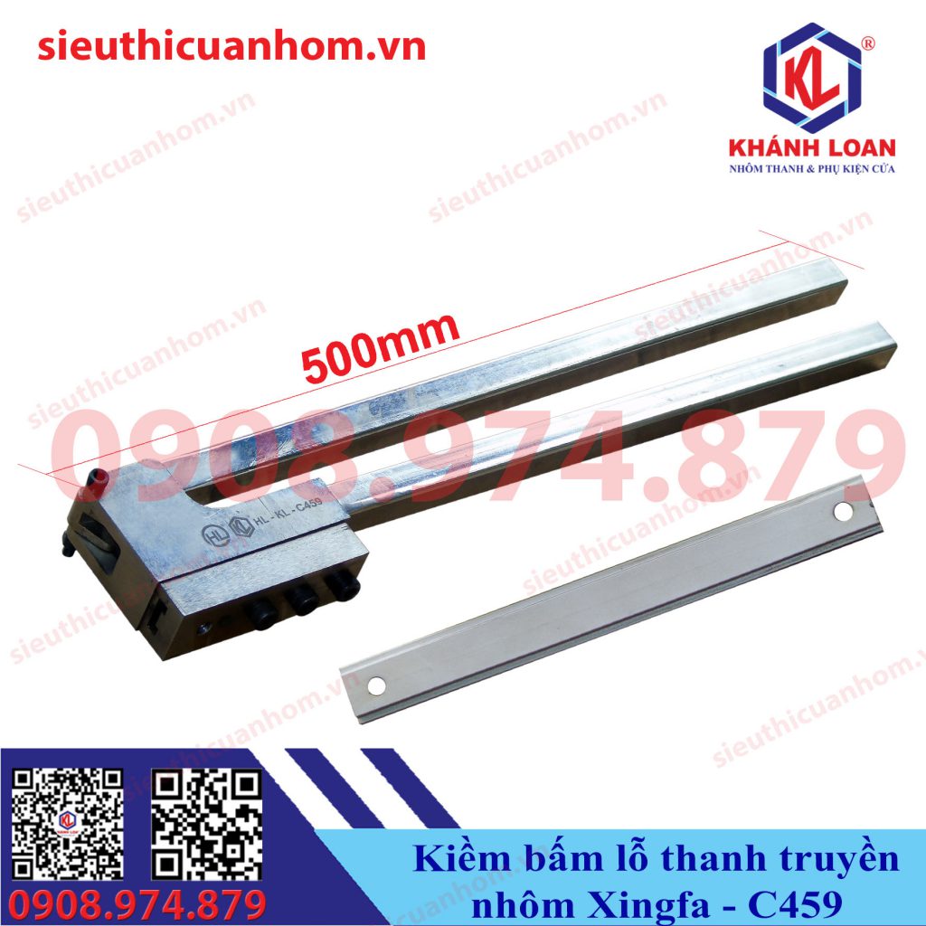 Kìm bấm lỗ thanh truyền khóa C459 nhôm Xingfa hệ 55