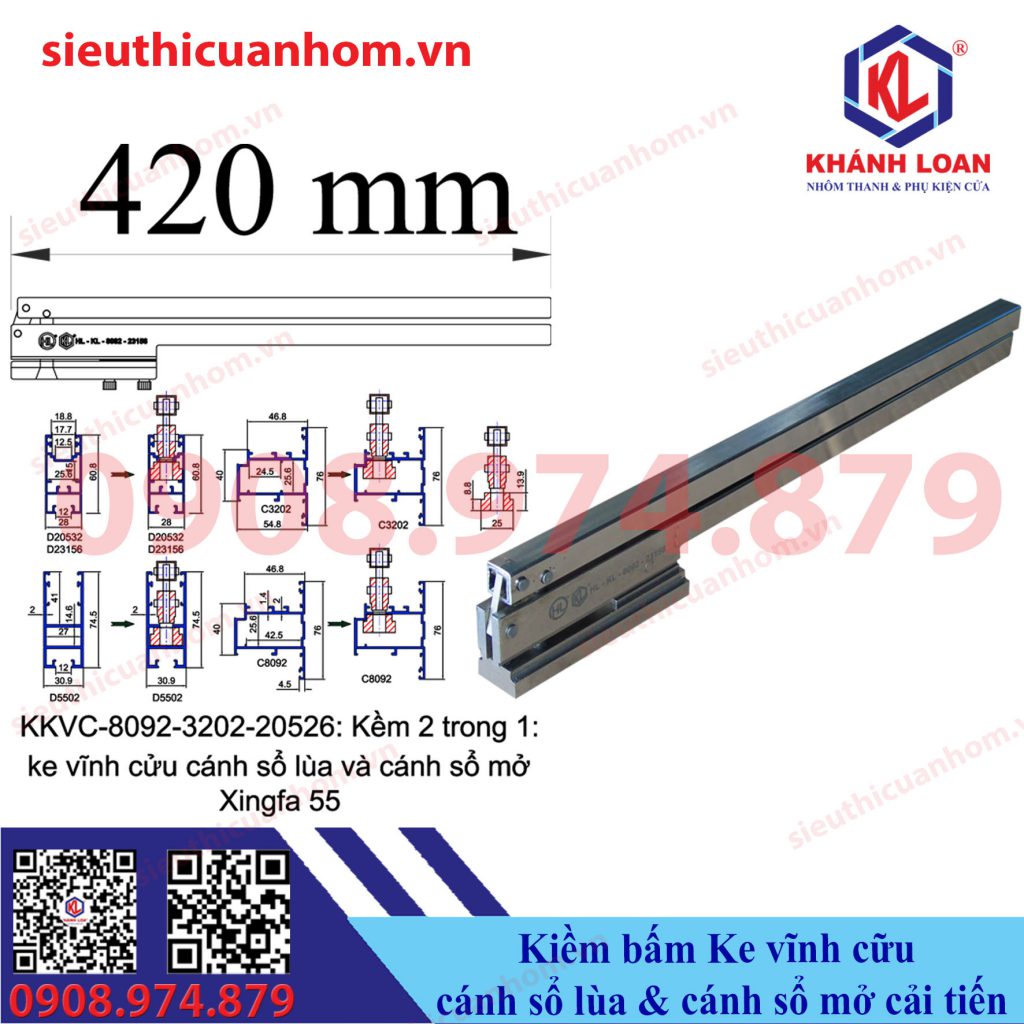 Kìm 2 trong 1 bấm ke vĩnh cửu cánh sổ lùa và cánh cửa sổ mở quay hệ 55