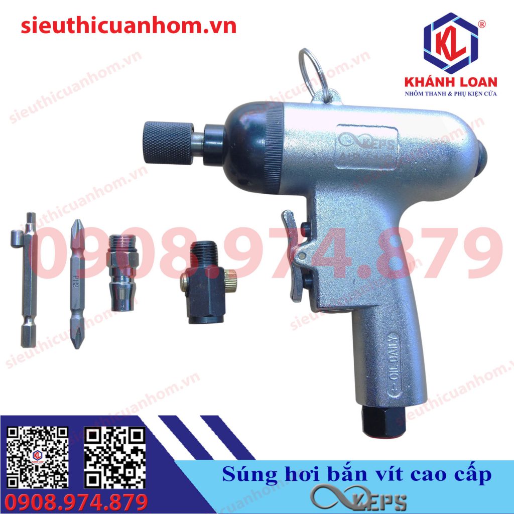 Súng bắn vít vặn ke vĩnh cửu bằng hơi