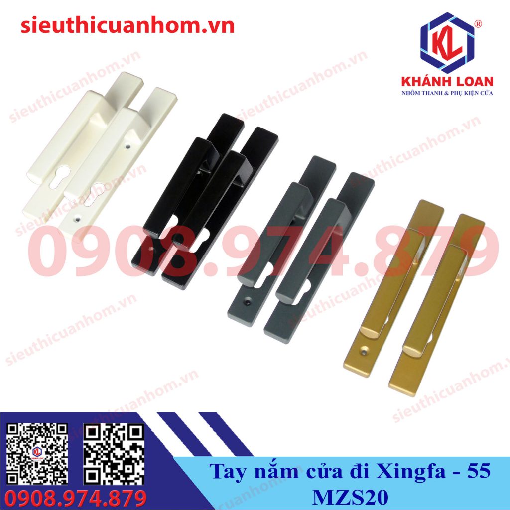 Tay nắm cửa đi mở quay nhôm Xingfa hệ 55