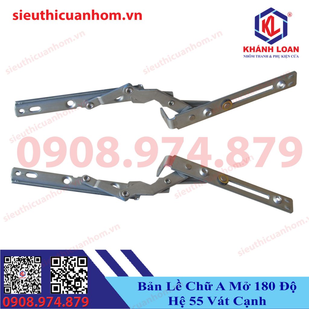 Bản lề chữ A mở 180 độ cửa sổ mở quay hệ 55