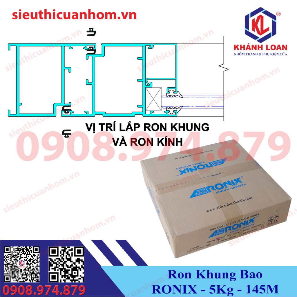 Ron khung bao cửa đi và cửa sổ nhôm Xingfa hệ 55 hiệu Ronix cuộn 5KG