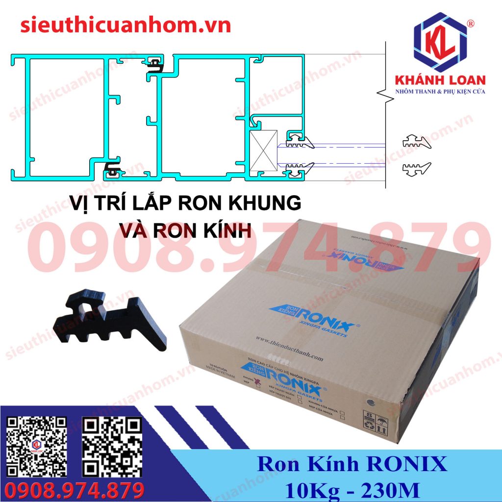 Ron kính cửa đi và cửa sổ nhôm Xingfa hệ 55 hiệu Ronix cuộn 10KG