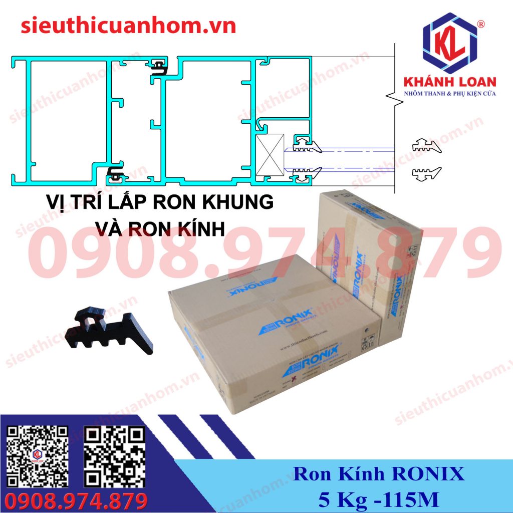 Ron kính cửa đi và cửa sổ nhôm Xingfa hệ 55 hiệu Ronix cuộn 5KG