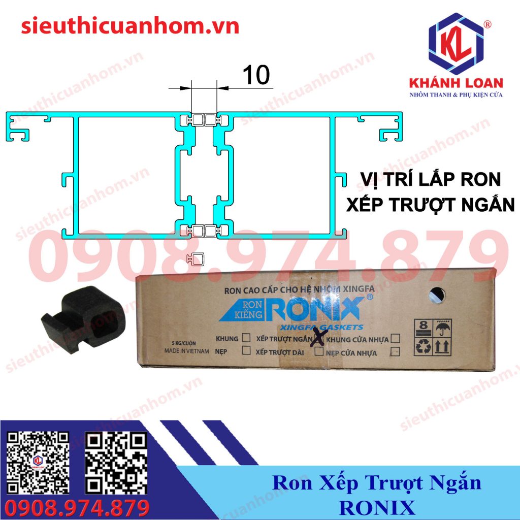 Ron ngắn cánh xếp trượt hệ 63 hiệu Ronix