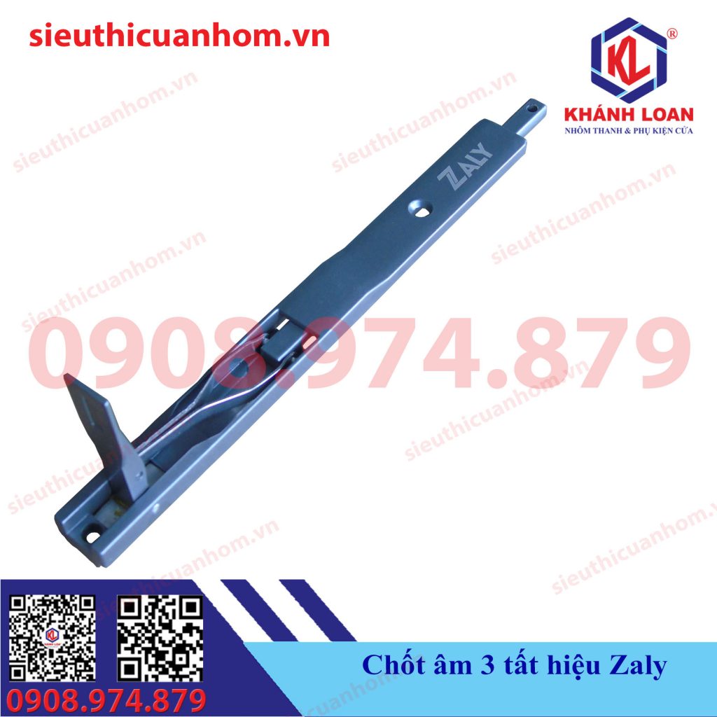 Chốt âm cửa 2 cánh nhôm Xingfa hệ 55 hiệu Zaly