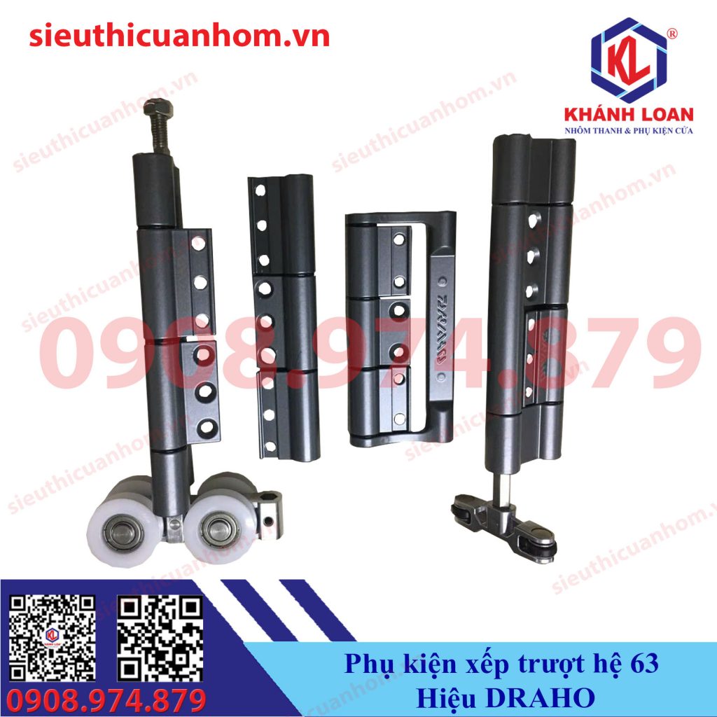 Phụ kiện xếp trượt Xingfa hệ 63 hiệu Draho