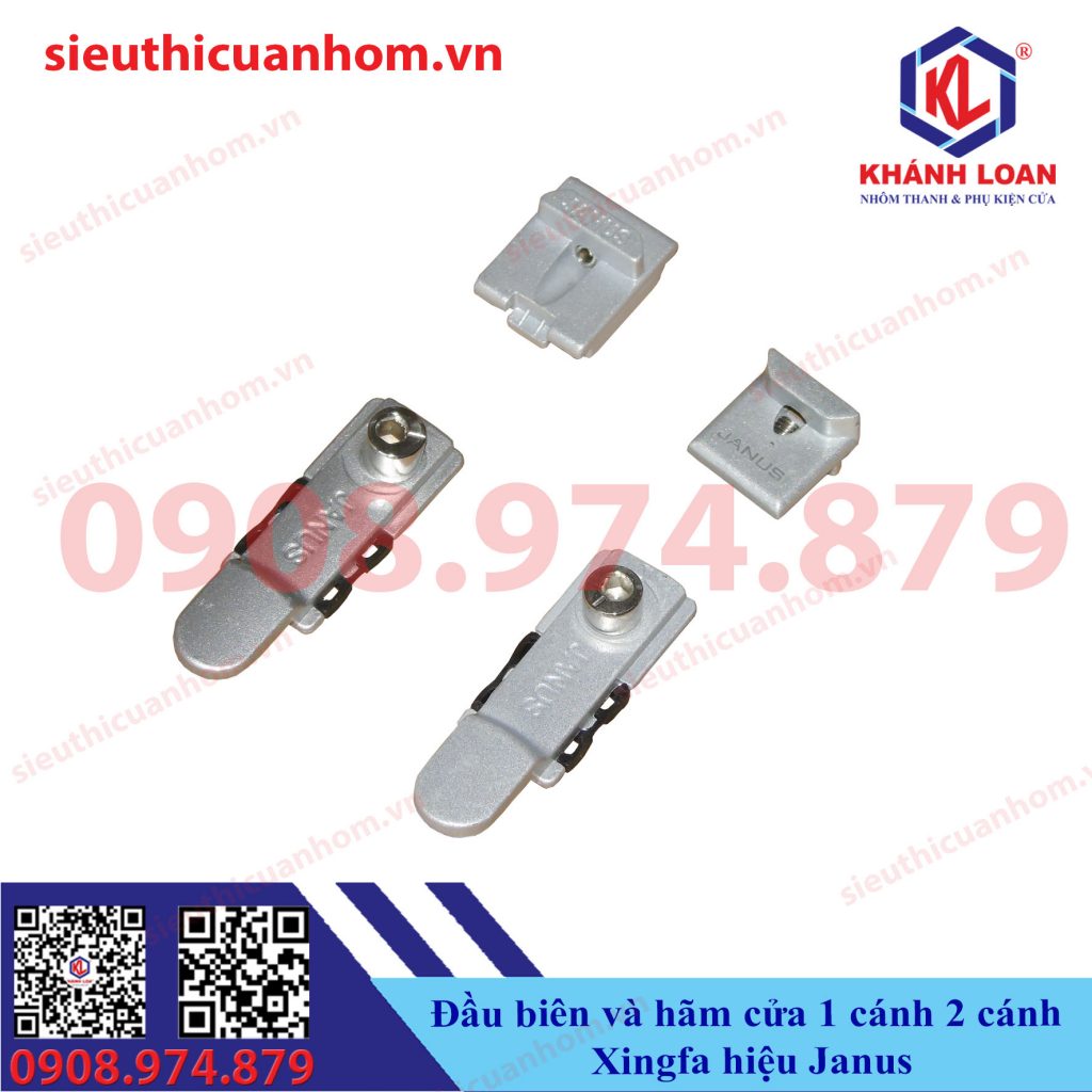 Đầu biên và hãm cửa đi và cửa sổ mở quay nhôm Xingfa hệ 55 hiệu Janus