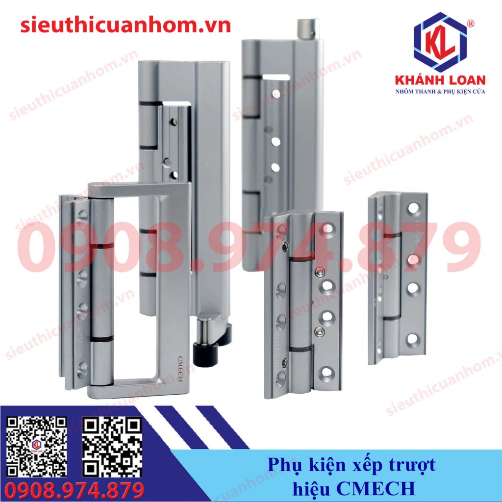 Phụ kiện cửa xếp trượt nhôm cao cấp hiệu Cmech