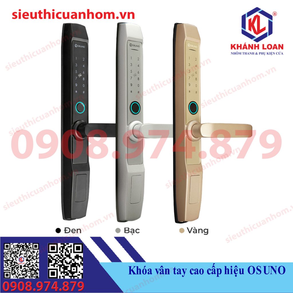 Khóa thông minh cửa đi mở quay nhôm Xingfa hệ 55 hiệu Osuno