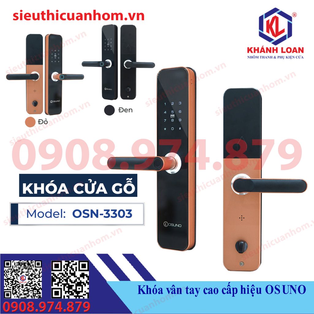 Khóa điện tử cửa gỗ hiệu Osuno OSN-3303