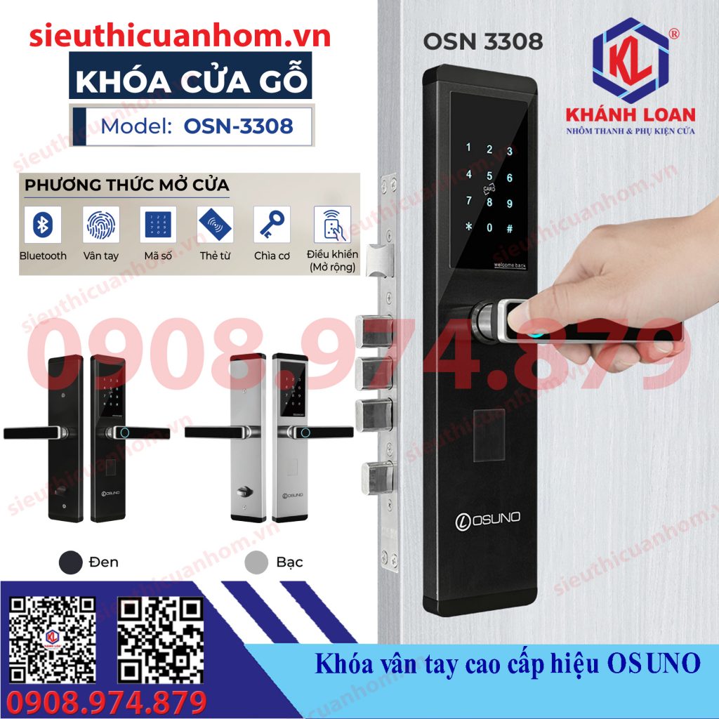 Khóa thông minh mở qua điện thoại hiệu Osuno OSN-3308