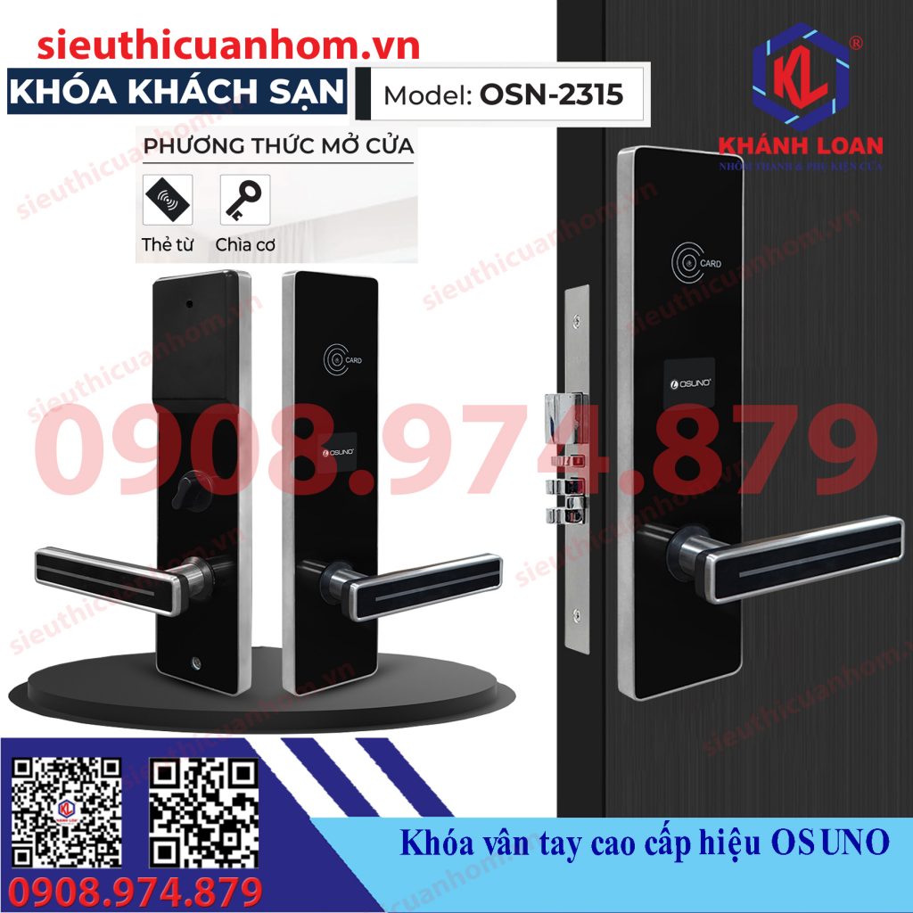 Khóa thẻ từ khách sạn cao cấp hiệu Osuno OSN-2315