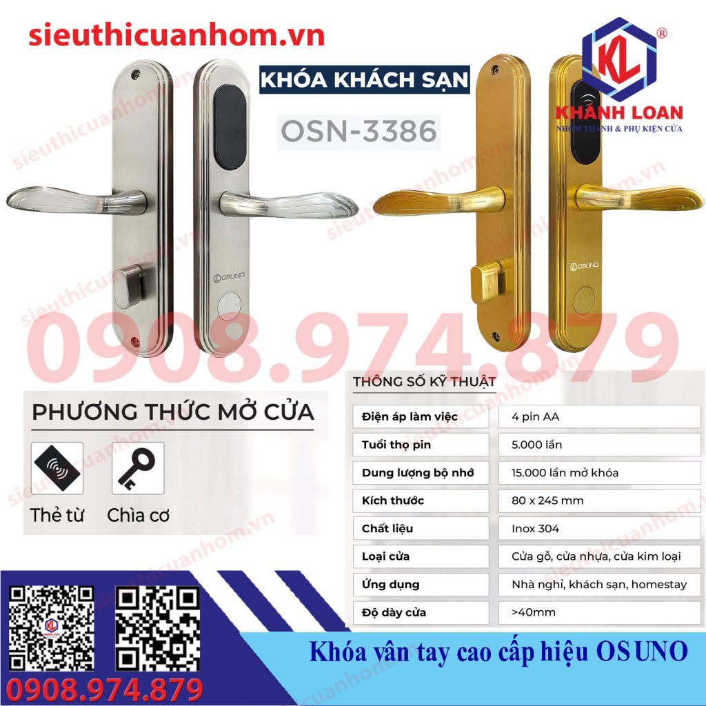 Khóa thẻ từ khách sạn hiệu Osuno OSN-3386