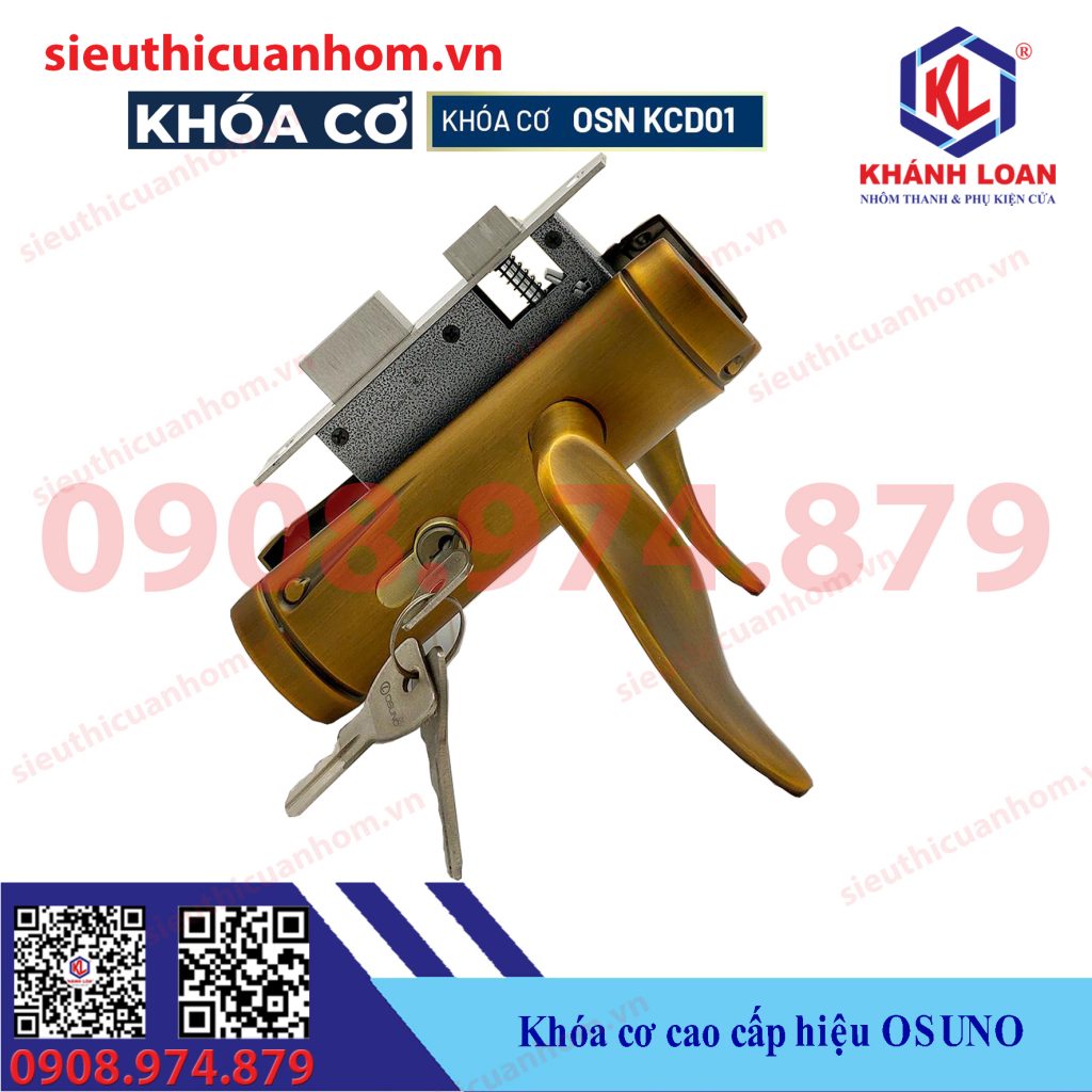 Khóa cơ cao cấp cổ điển mạ vàng hiệu Osuno OSN-KCD01