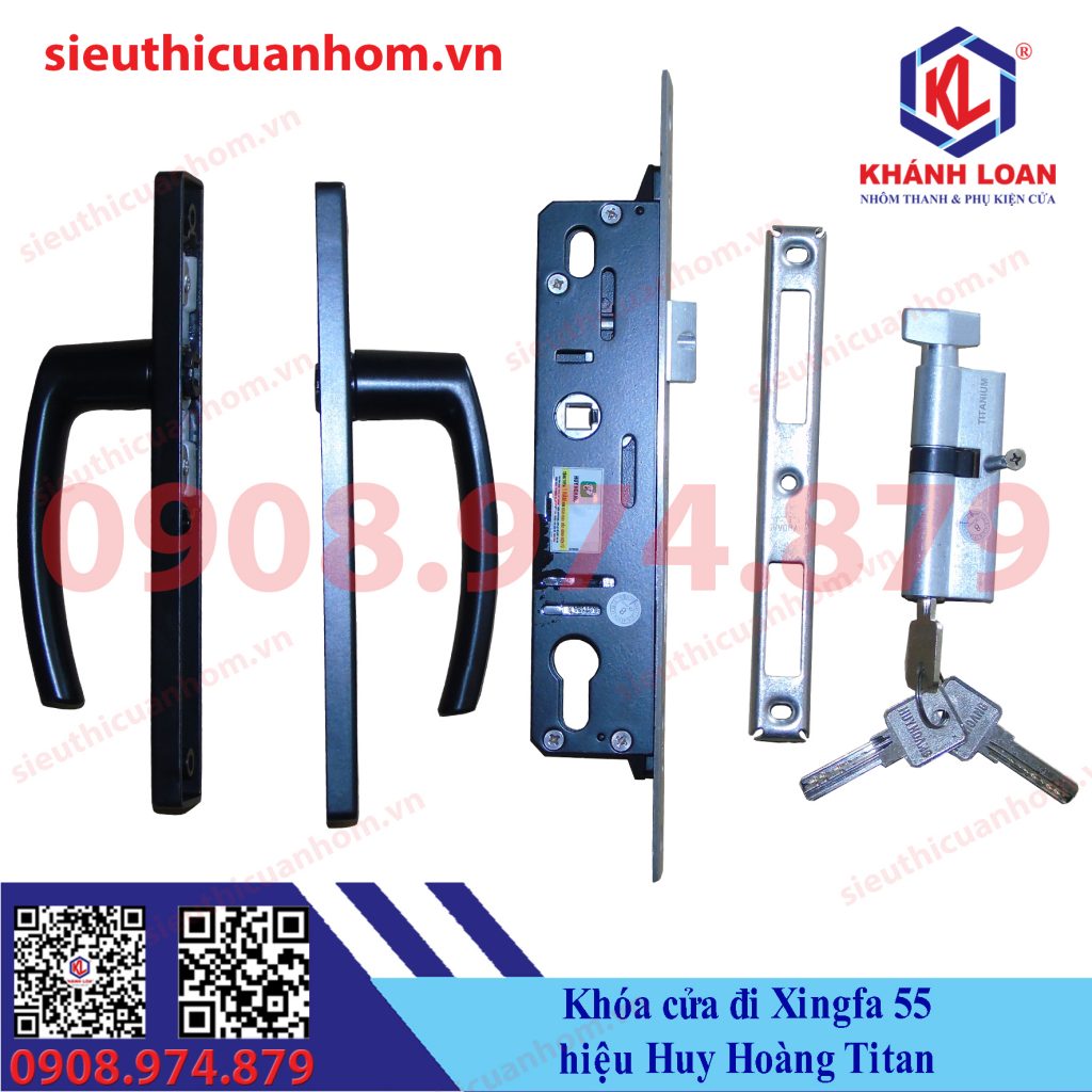 Khóa cửa đi Xingfa 55 hiệu Huy Hoàng Titan giá tốt