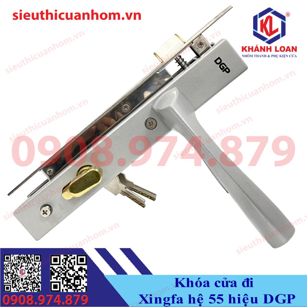 Khóa cửa đi nhôm Xingfa hệ 55 hiệu DGP