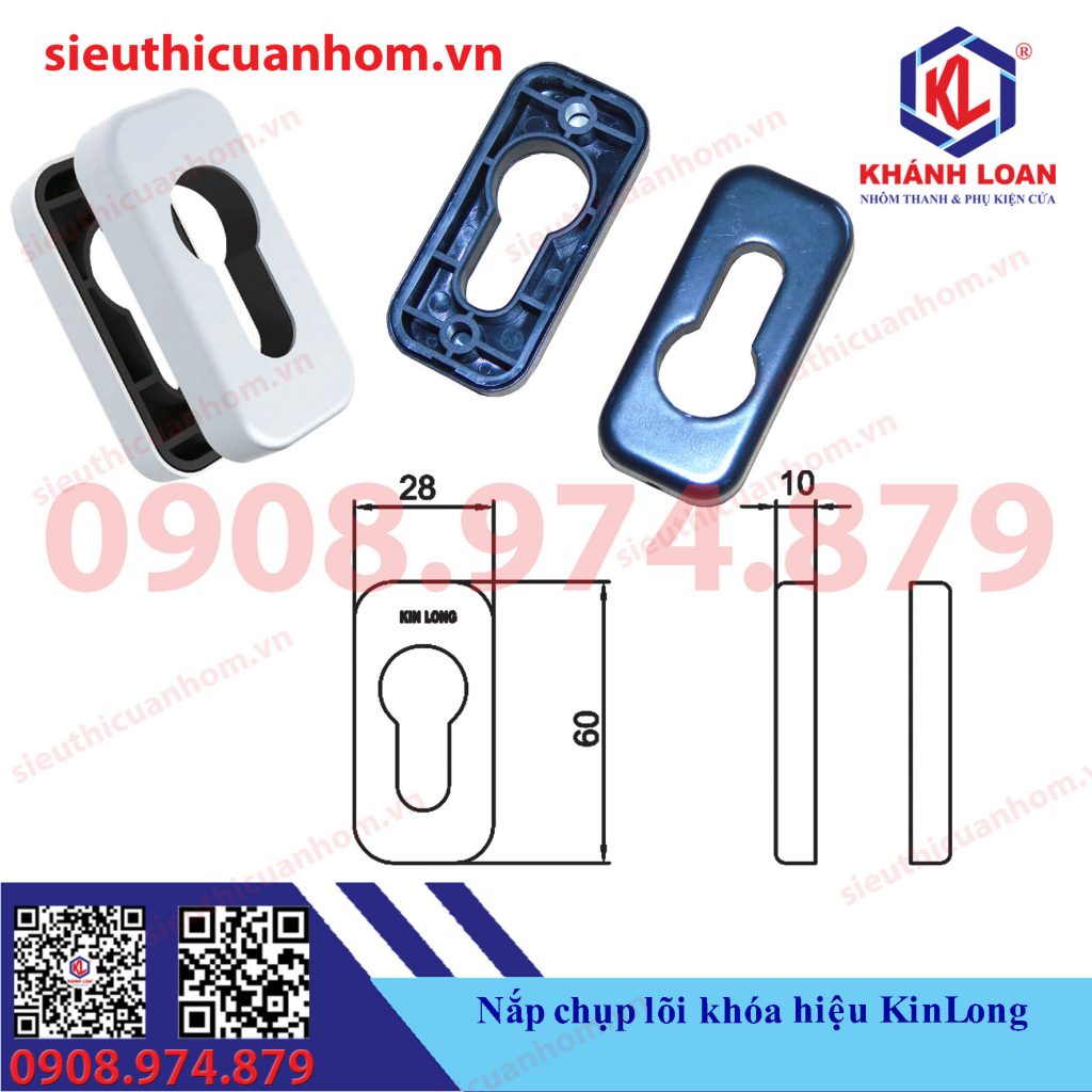 Nắp chụp lõi khóa cửa đi mở quay cửa lùa MZS60-SH