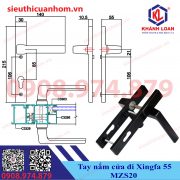 Tay nắm cửa đi nhôm Xingfa hệ 55 Kinlong chính hãng