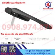 Tay gạt cánh phụ cửa xếp trượt nhôm Xingfa hệ 63 hiệu Janus