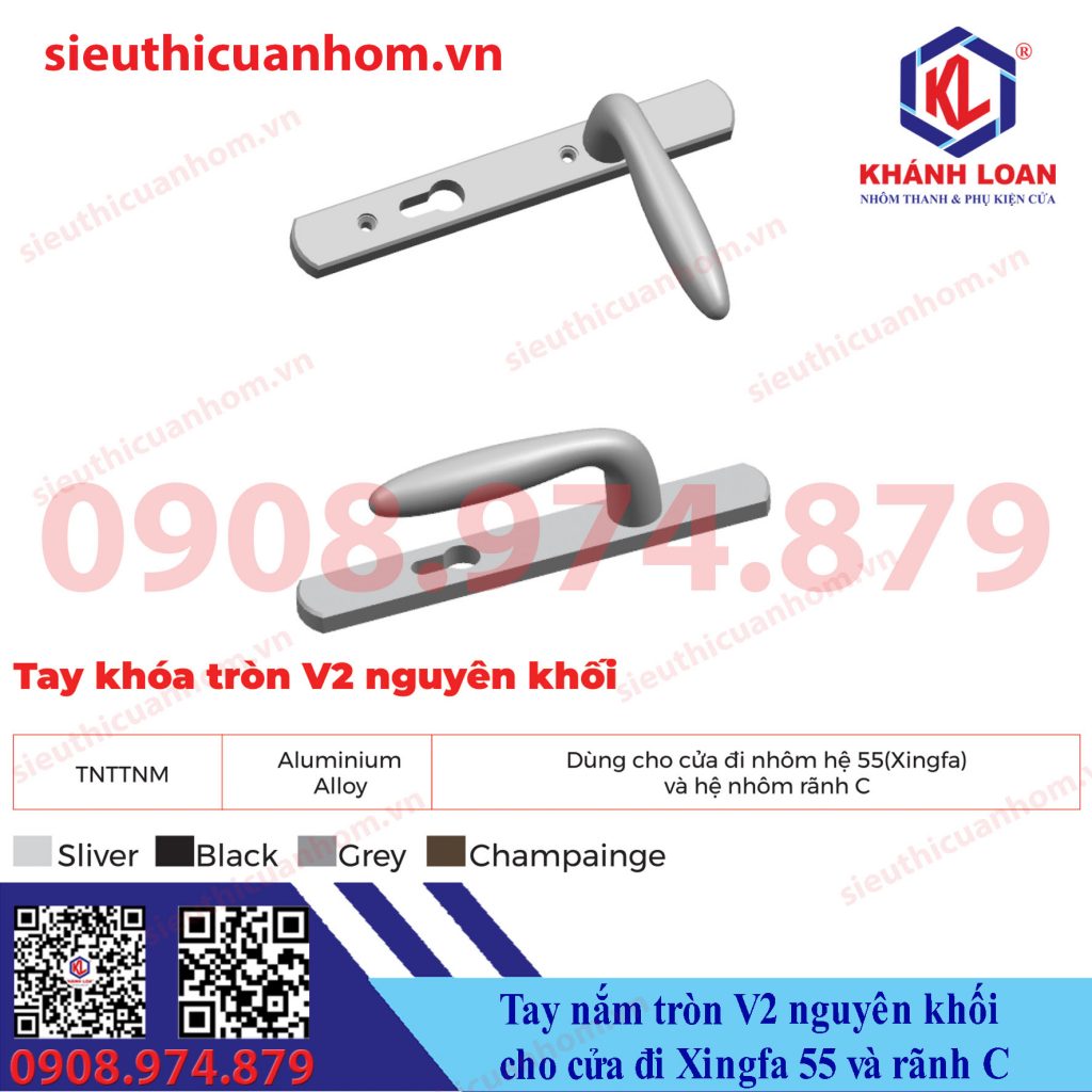 Tay khóa tròn V2 nguyên khối hiệu Janus