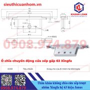 Thân khóa không chìa cửa xếp trượt nhôm Xingfa hệ 63 hiệu Janus