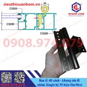 Bản lề 4D cánh khung cửa đi nhôm Xingfa hệ 55 hiệu HarMest