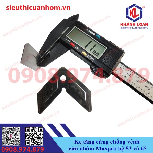 Ke tăng cứng chống vênh cửa nhôm Maxpro hệ 83 và 65