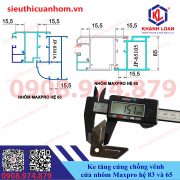 Ke tăng cứng chống vênh cửa nhôm Maxpro hệ 83 và 65