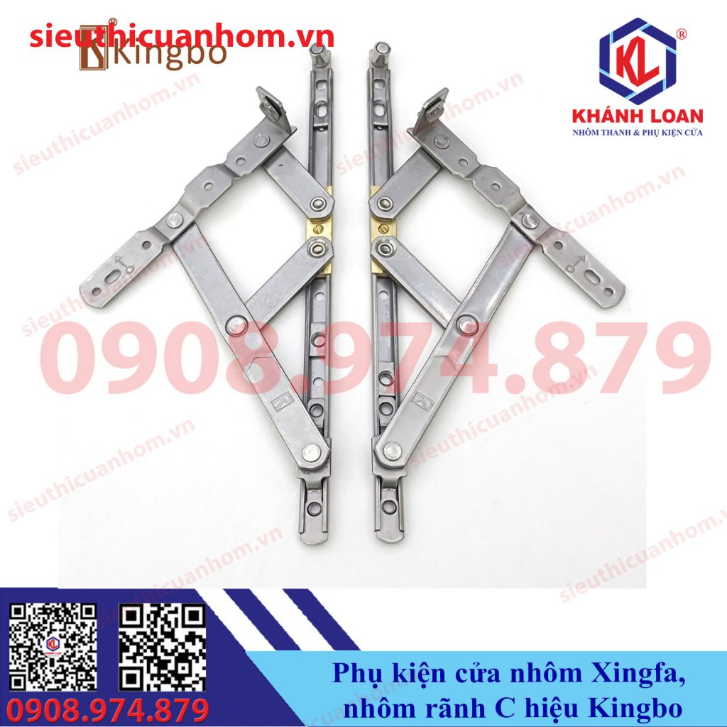 Phụ kiện cửa nhôm Xingfa hệ 55 và rãnh C hiệu Kingbo