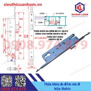 Thân khóa đa điểm hiệu Häfele cho nhôm Xingfa hệ 55 và rãnh C