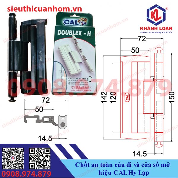 Chốt an toàn chống trộm cửa mở quay hiệu CAL Hy Lạp