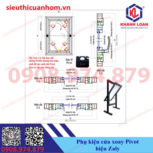 Phụ kiện cửa xoay Pivot