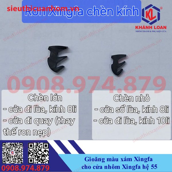 Gioăng màu xám Xingfa cửa nhôm hệ 55