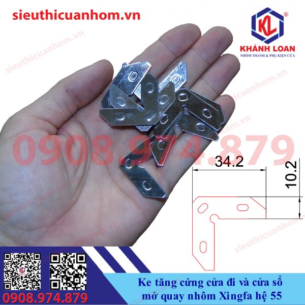 Ke tăng cứng chống vênh cửa mở nhôm Xingfa hệ 55