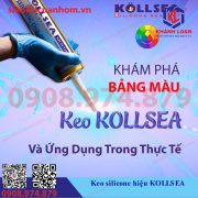 Keo silicone hiệu KOLLSEA màu xám đậm Xingfa