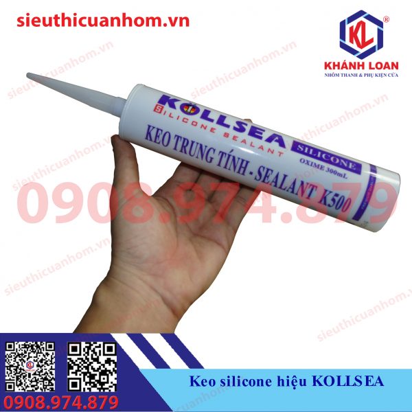 Keo silicone hiệu KOLLSEA màu xám đậm Xingfa