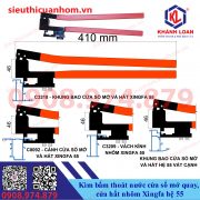 Kìm bấm thoát nước cửa sổ mở quay nhôm Xingfa hệ 55