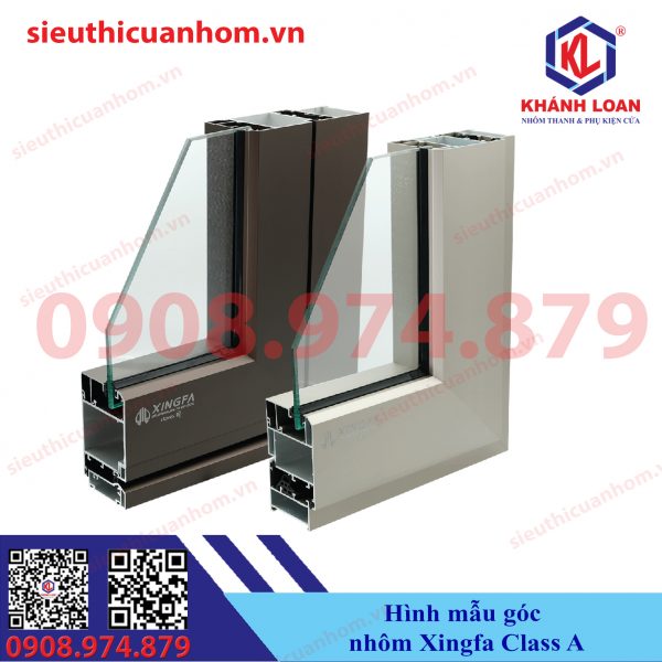 Hình mẫu góc cửa nhôm Xingfa Class A