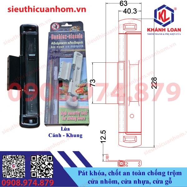 Các loại pát khóa và chốt an toàn chống trộm cửa