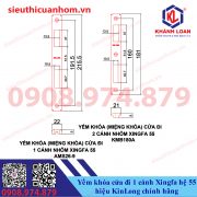 Miệng khóa cửa đi 1 cánh nhôm Xingfa hệ 55